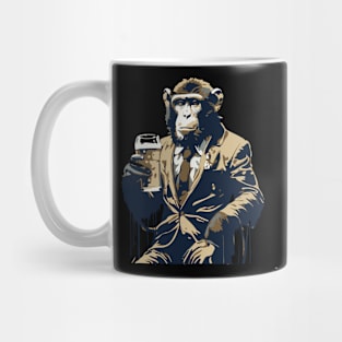 monkey drinks beer Mug